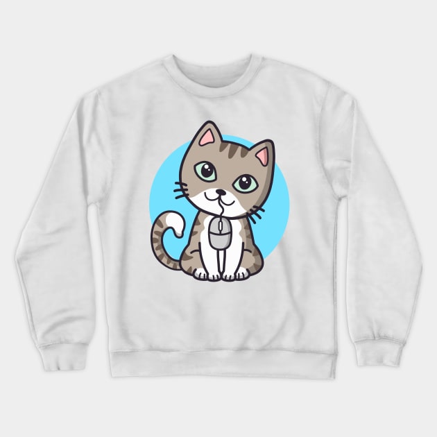 Cat & mouse Crewneck Sweatshirt by stephen0c